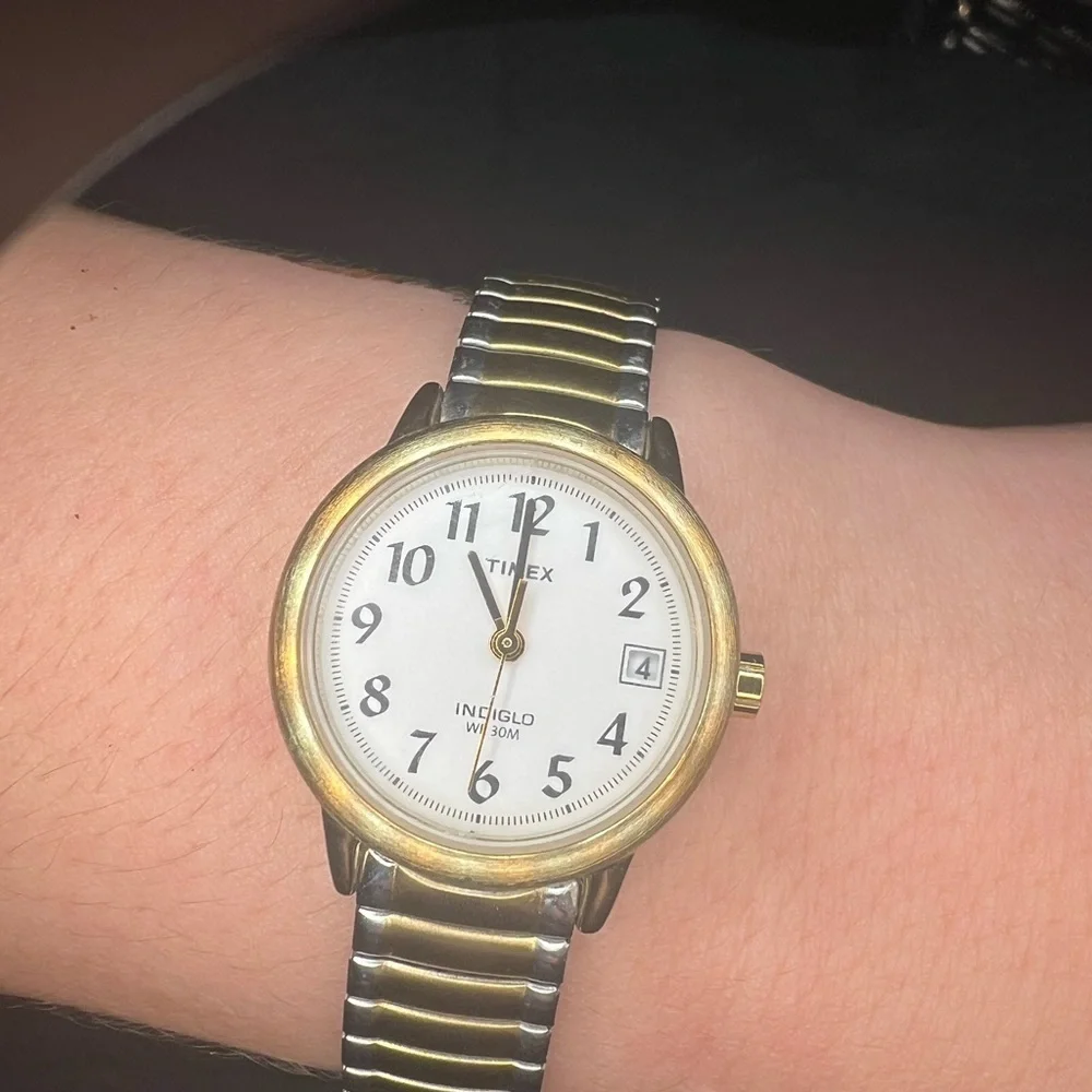 Timex Indiglo Two-Tone Gold and Silver Watch